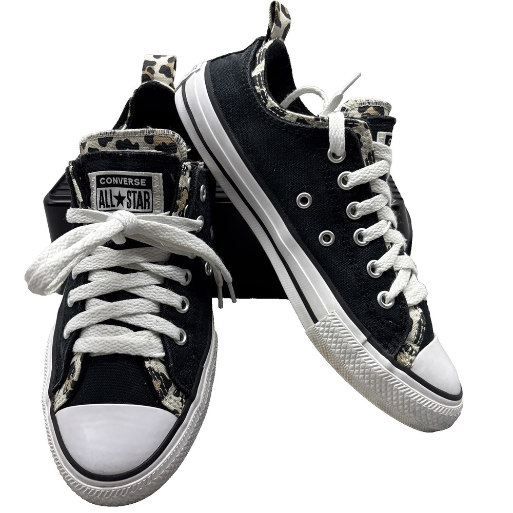 Converse Juniors CTAS Double Upper OX Black/Driftwood Sneakers-Sz 5667211F